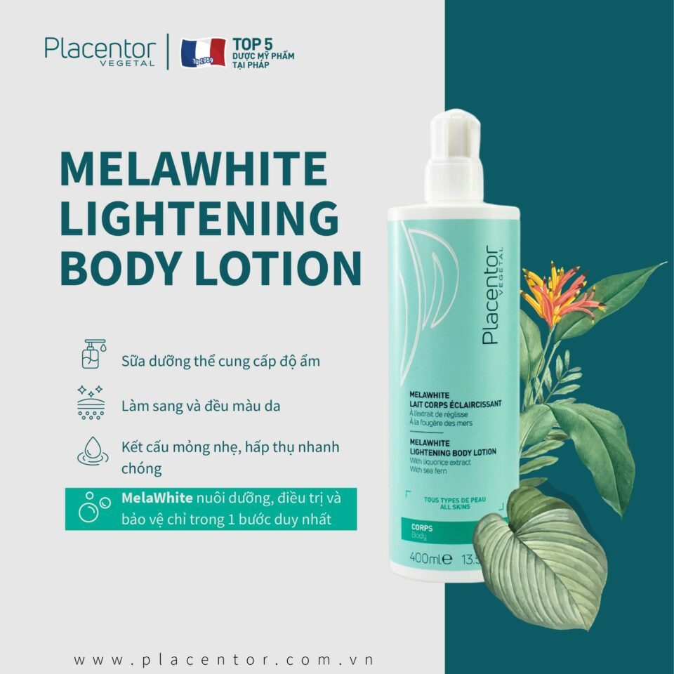 Sữa Dưỡng Thể Placentor Melawhite Lightening Body Lotion Dành Cho Mọi Loại Da-02