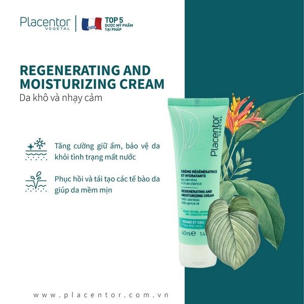 Thành phần và công dụng Placentor Vegetal Regenerating And Moisturizing Cream 