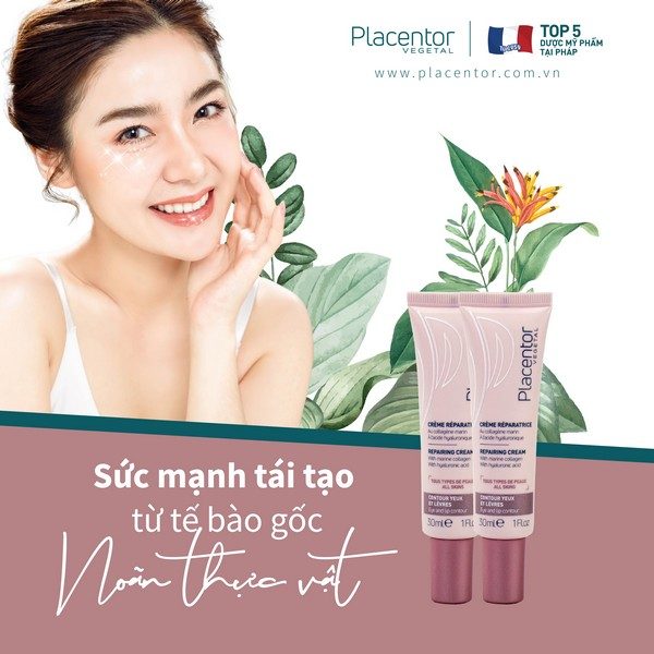 Kem dưỡng viền môi, mắt Placentor Vegetal Repairing Cream