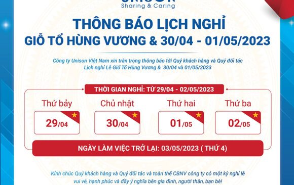 Lịch nghỉ lễ 30/04 -01/05 - Giỗ Tổ Hùng Vương